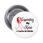 Oral Cancer Supporting My Hero Pinback Button