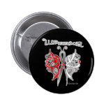 Oral Cancer Warrior Celtic Butterfly Pinback Button