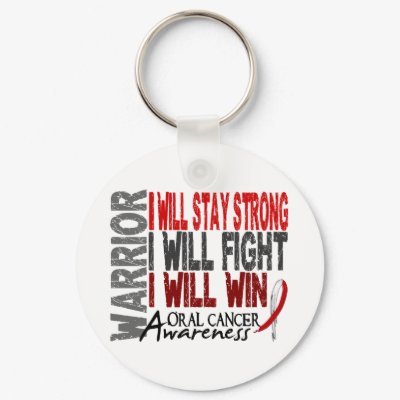 Oral Cancer Warrior key chains