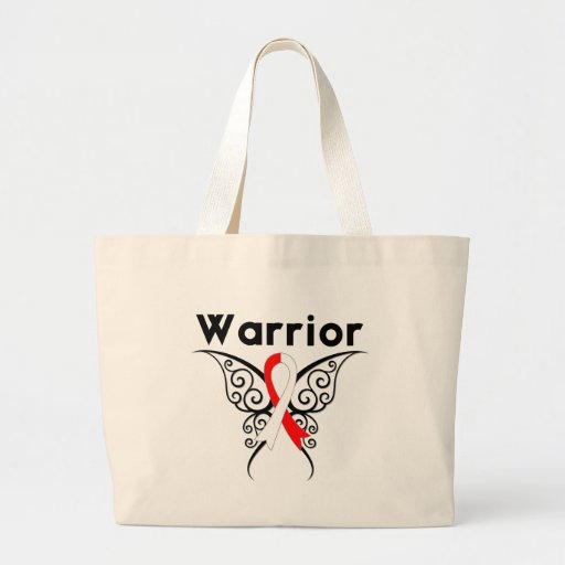 Oral Cancer Warrior Tribal Butterfly Canvas Bag