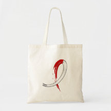 Oral Cancer's Red and White Ribbon A4 Bag