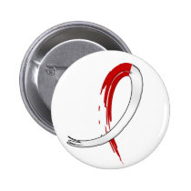 Oral Cancer's Red and White Ribbon A4 Pins