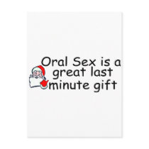 Oral Sex Is A Great Last Minute Gift postcards