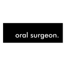 oral surgeon. business card
