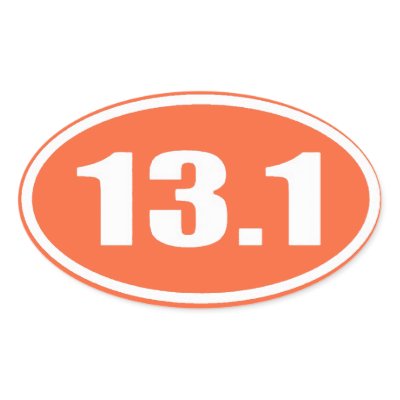 Orange 13.1 Sticker | Half Marathon