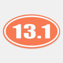 Orange 13.1 Sticker | Half Marathon
