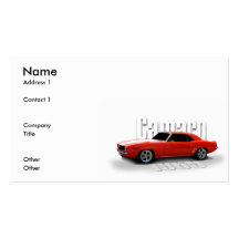 orange 1969 business card template