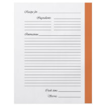 Orange 2-sided Recipe Pages Flyers