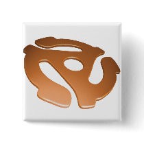 Orange 3D 45 RPM Adapter buttons by wheedesign Orange 3D 45 RPM Adapter buttons