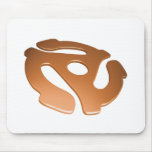 Orange 3D 45 RPM Adapter Mouse Pad