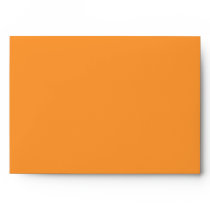Orange A7 Scrollwork Monogrammed Envelopes