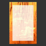 Orange Abstract Graphic with Dark Lines. stationery