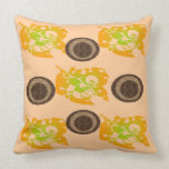 Orange abstract pattern pillow