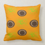 Orange abstract pattern pillow