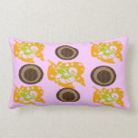 Orange abstract pattern pillow