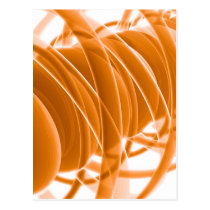 Orange Abstract Postcard postcards