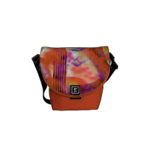 Orange Abstract Shoulder Bag #2 Courier Bag