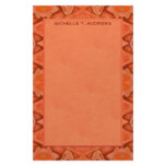 orange abstract customized stationery