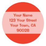 orange address labels stickers