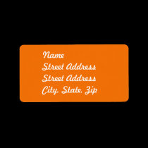 Orange  Address Sticker labels