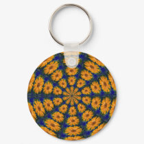 Orange African Daisy  Keychain
