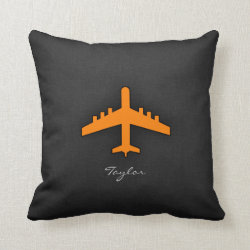 Orange Airplane Pillows