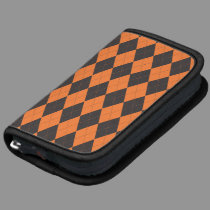 Orange and Black Argyle Rickshaw Folio planners