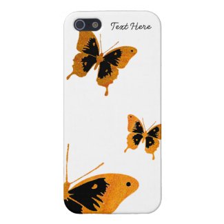 Orange and Black Butterfly iPhone 5 Case