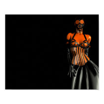 Orange and Black by Paula Horn posters by MistressWit Orange and Black by Paula Horn posters