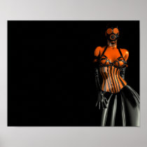 Orange and Black by Paula Horn Poster