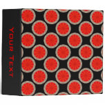 orange and black circles binders