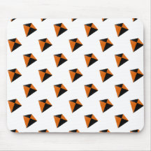 Orange and Black Diamond Kites Mouse Pad