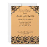 Orange and Black Elegant Sweet16 Invitation