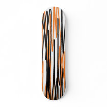 Orange and Black Strips skateboards by gingersnap8899 Orange and Black Strips skateboards