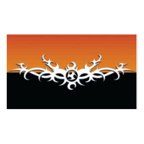 Orange-and-Black-Tribal business cards