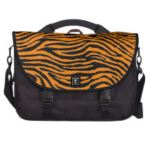 orange and black zebra stripe laptop commuter bag