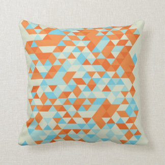 Blue And Orange Triangle Pattern Pillows - Decorative & Throw Pillows Zazzle