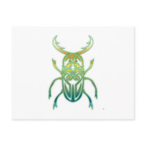 Orange and Blue Beetle Postcard