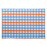 Orange and Blue Gingham Placemats