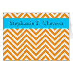 Orange and Blue Personal Note Card
