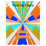 Orange and blue rectangle design letterhead