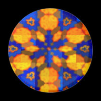 Orange and Blue Star Magnet by Rajee1 Orange and Blue Star Magnet