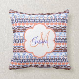 Orange And Blue Striped Pillows - Decorative & Throw Pillows Zazzle