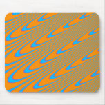 Orange and Blue Swirl Mousepad