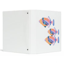 Orange and Blue Tropical Fish Vinyl Binder