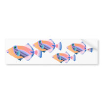 Orange and Blue Tropical Fish Bumper Stickers