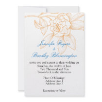 Orange And Blue Wedding Invitations