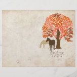 Orange and Brown Autumn Horses Custom Flyer