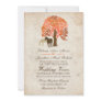 Orange and Brown Autumn Horses Wedding Invitation