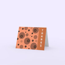 Orange and Brown Circles Thank You cards